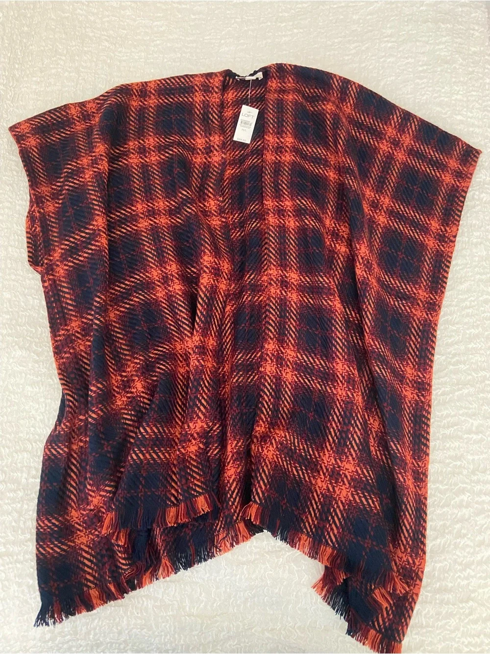 NWT LOFT PLAID WRAP SIZE M/L